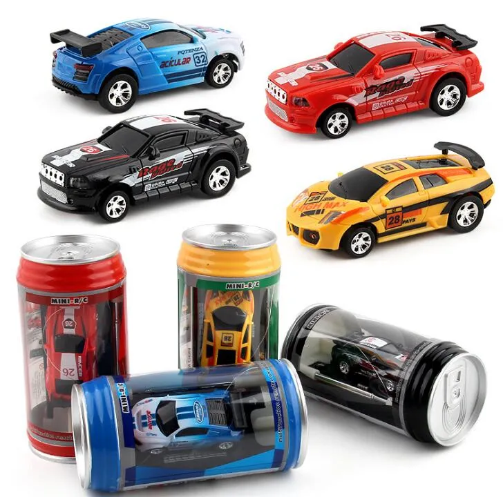 Coke Can Mini RC Kit Radio Remote Control Toys Electric Micro Racing Car Remote Control 4 Frequencies Toy For Children
