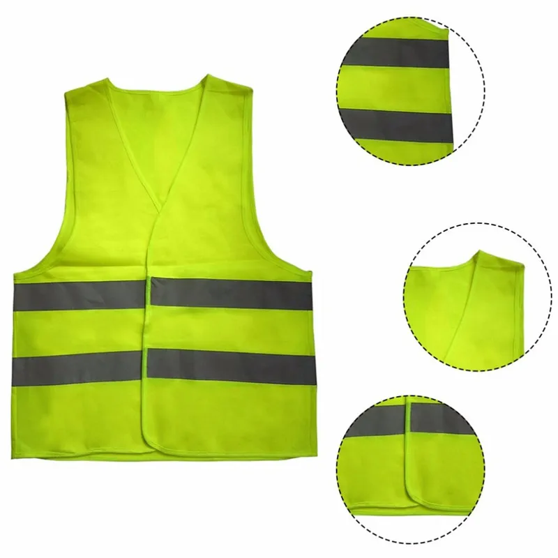 Gilet riflettente Gilet riflettente di sicurezza esterni fluorescente ad alta visibilità Gilet ventilato