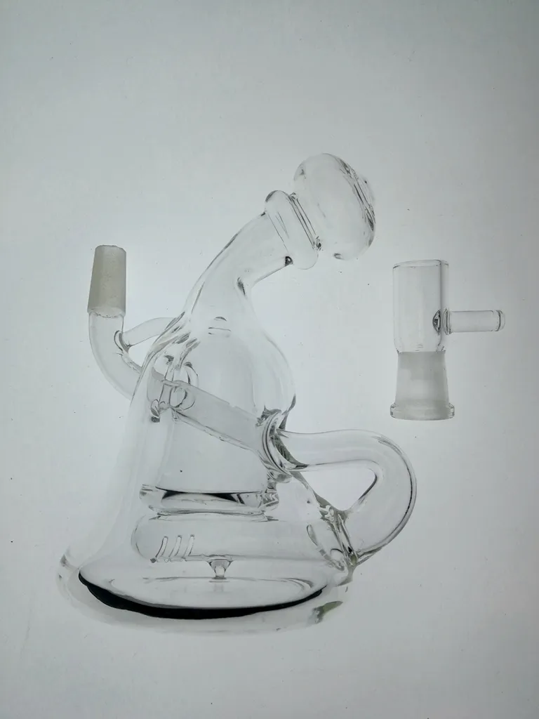 2024 mini -glazen bongs inline percbeaker bong illadelphe dik 4 '' draagbare zak rokende waterpijp 10 mm koepel en nagel