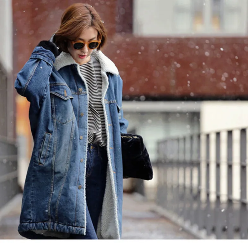 Winter Blue Coat With Fur Jacket Detachable, Warm, And Oversized Denim  Outwear From Dou05, $25.2 | DHgate.Com