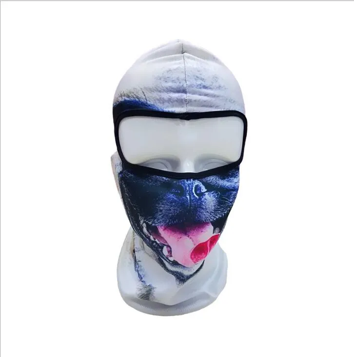 熱い販売3Dキャップ犬動物のフェイスマスクアウトドアスポーツ自転車サイクリングオートバイマスクスキーフード帽子ベールバラクラバUVフルフェイスマスク