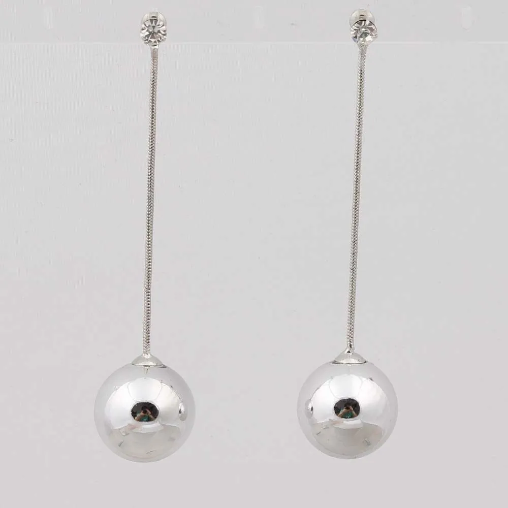 Gold Plated Fashion Big Ball Pearl Earrings Dangle Earring for Women1721