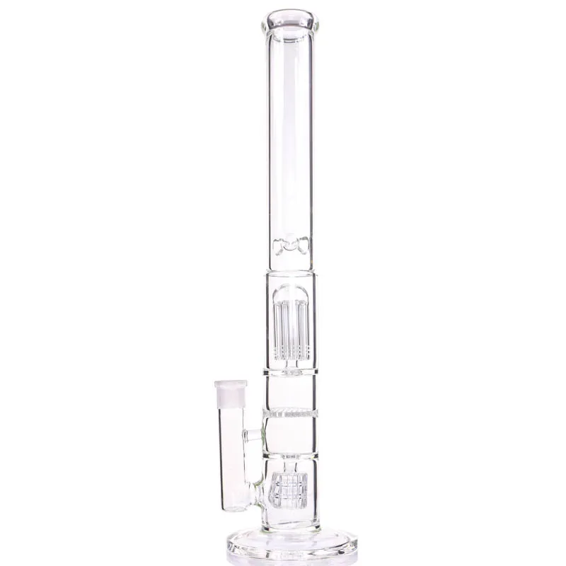 18.8 "Bongs narghilè 8 braccia albero perc a nido d'ape gabbia percolatore 5mm spessore del tubo dell'acqua con ciotola da 18 mm