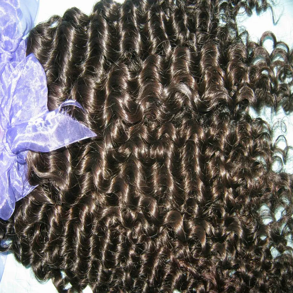 Ostatnia szansa Virgin Raw Peruvian Deep Wave kręcone ludzkie włosy tkanie /partie miękkie wiązki oszczędzają duże