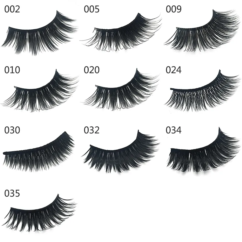 HUAPAN Eyelashes 3D Hand Made Mink Lashes Natural Long False