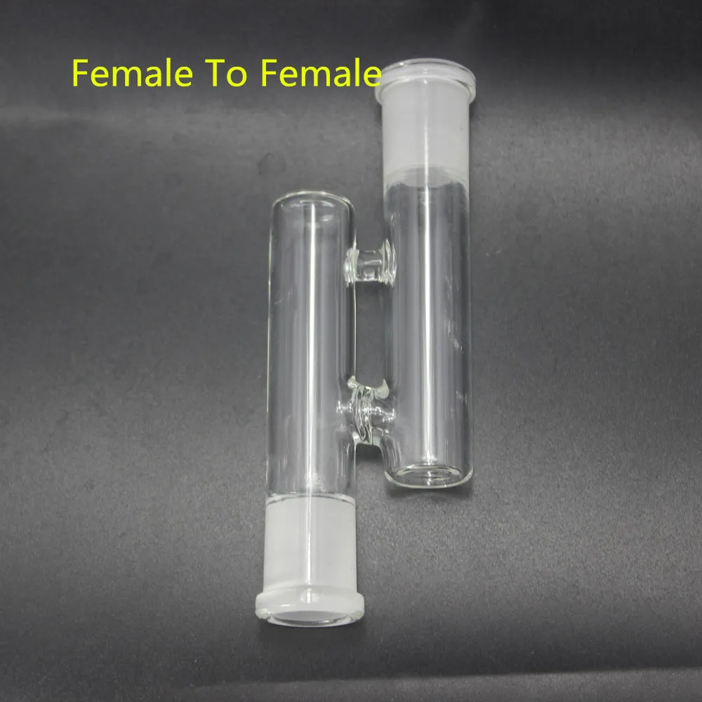 Стеклянный адаптер курение адаптеры ущерба для ущерба Две женские размер для стеклянных водных труб
