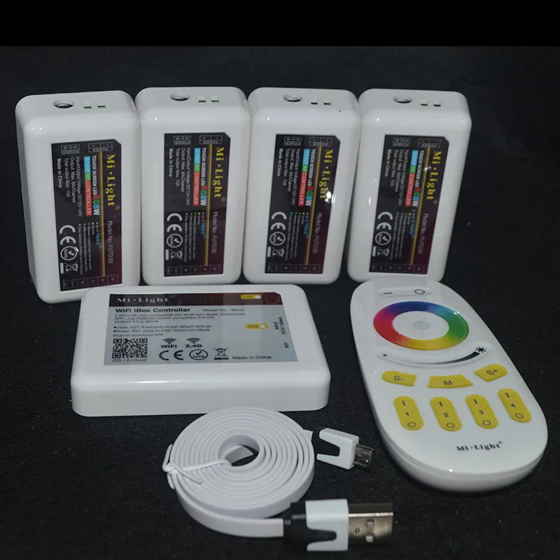 Kit de faixa de led 5050 rgbw, controle remoto wi-fi, 20m, 12v, à prova d'água, ip65, controle regulável 24g e fonte de alimentação 20a, 6983659