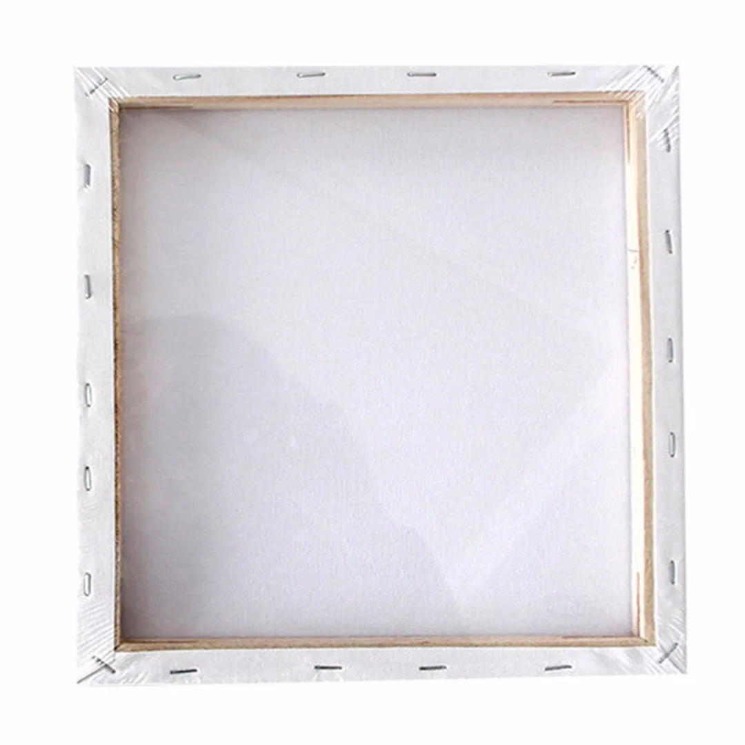 1pc Small Art Board Vit Blank Square Artist Canvas Wooden Board Frame Primed för olja Akrylfärg Maintitr Moding Boards