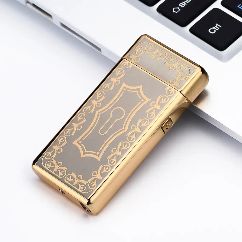 New Double ARC Electric USB Lighter Rechargeable Plasma Windproof Pulse Flameless Cigarette lighter colorful charge usb lighters