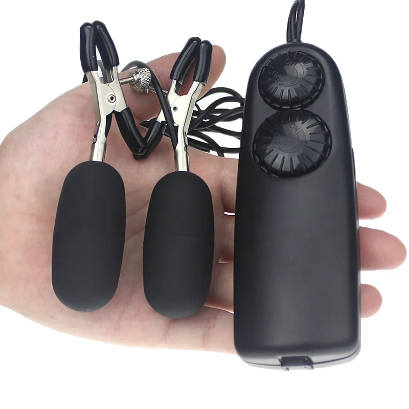 Pinces à tétons vibrantes à plusieurs vitesses Pince à tétons électrique Vibromasseur Stimulateurs Masseurs Sex Toys pour femmes Produits de sexe pour adultes Y1892702