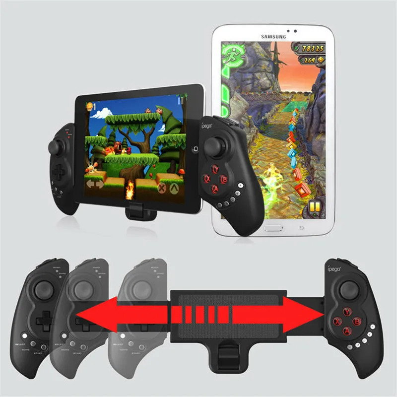 PG-9023 joystick na telefon PG 9023 Bezprzewodowy Bluetooth Gamepad Android Teleskopowy Gra Controller Pad / Android IOS Tablet PC