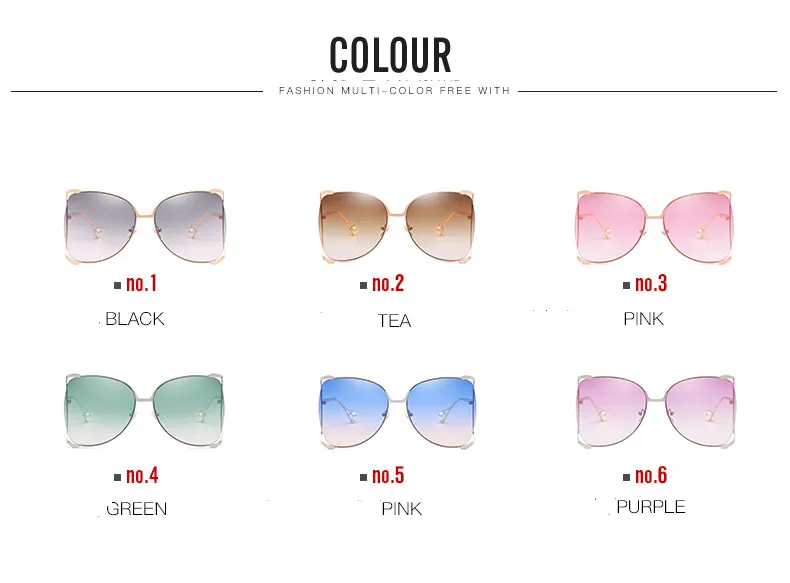 Luxury women Designer Sunglasses Pearl Decoration Legs Fashion Square Brand Sun Glasses Ladies Gradient Clear Shades UV400 