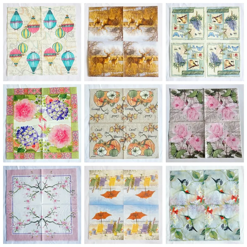 Tovaglioli Di Carta Decoupage MIX 25 * 25cm Tovaglioli Di Fiori Depoca  Decoupage Da 32,13 €