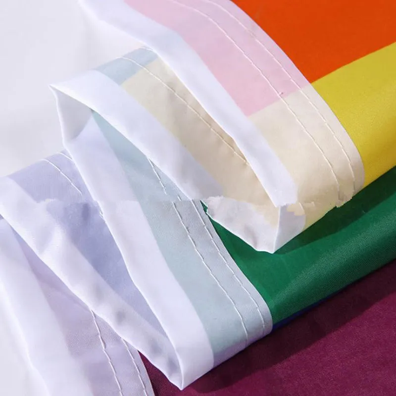 Gökkuşağı Bayrağı 90x150 cm Lezbiyen Gay Pride Polyester LGBT Bayrak Afiş Polyester Renkli Gökkuşağı Bayrağı Dekorasyon Için hızlı kargo