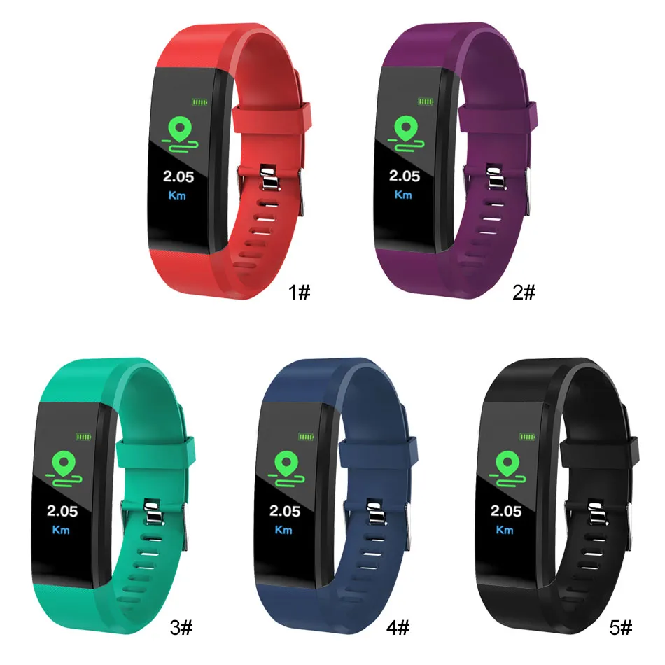 115Plus Smart Watch Bracelet Wristband Waterproof Track Blood Pressure –  discountinkllc