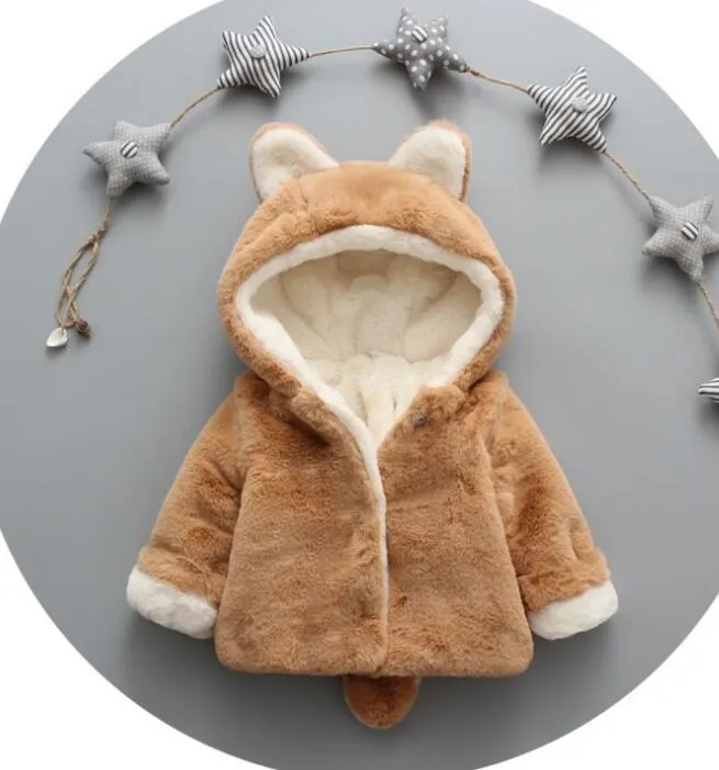 Cozy Cartoon Fox Baby Hoodie For Girls Thick Winter Coat For Kids From Babymum 12.54 DHgate.Com