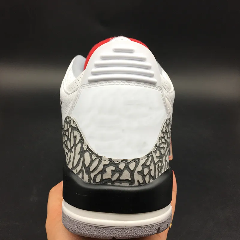 أفضل بيع أحذية كرة السلة NRG 3 Justin Timberlake للرجال White Fire Red Cement Black Mens III JTH Sports Sneakers With Box AV6683-160.