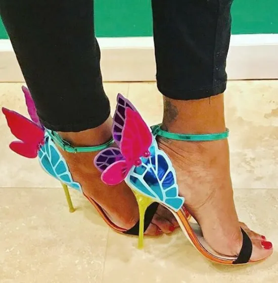 Crystal Butterflies Metallic Sandals Dua Lipa X Versace – Lux Afrique  Boutique
