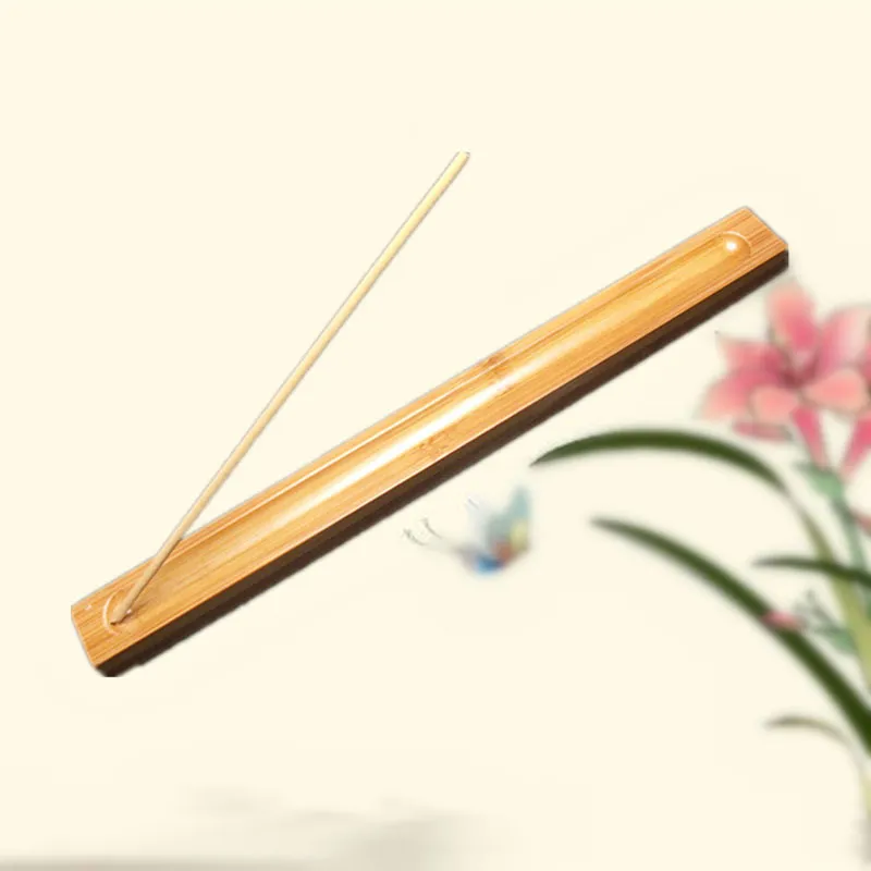 Fragrance Lamps Supplies Bamboo Incense Sticks Holder Burner Ash Catcher Wooden Tray for Home Fragrance Decor or Hotel Aromatherapy