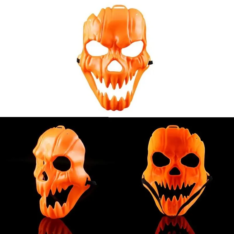 Maschere di zucca horror di Halloween Maschere a pieno facciale Cosplay Festival per adulti Puntelli per feste in plastica Maschera fantasia in plastica per bar per feste