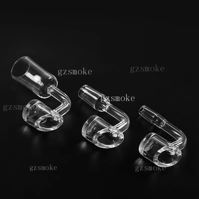 100 % 진짜 석영 Banger 4mm 두꺼운 9045도 오일 장비 장비를 굴착 Domeless club nail 14mm 18mm 남성 여성 Bangers heady bong dabber Crystal