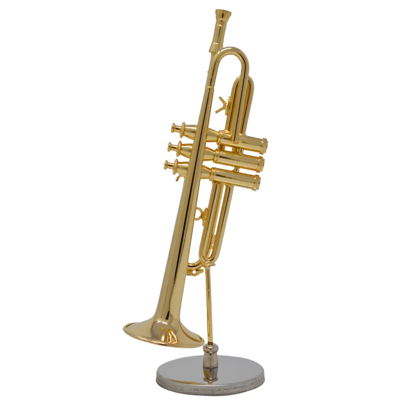 Fashion Gold Trumpet Mini Instruments Regali Decorazioni la casa Denni 6509459