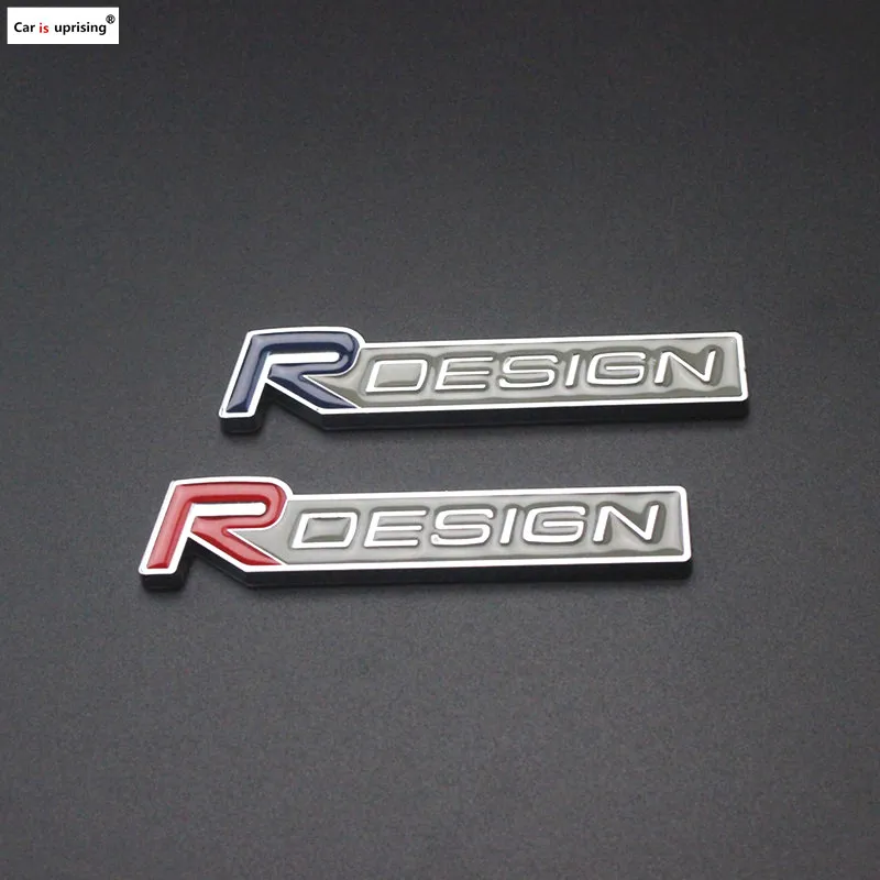 Metallo 3D in lega di zinco R DESIGN RDESIGN lettera Emblemi Distintivi Adesivo per auto car styling Decal per Volvo V40 V60 C30 S60 S80 S90 XC60
