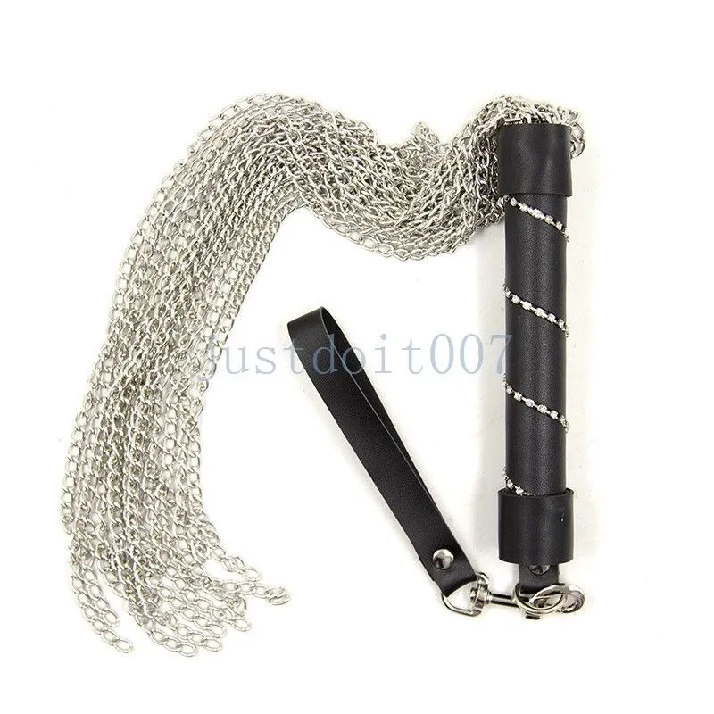 Bondage Stainless Steel Chain Bat Zabawa Zabawa Kinky Role Odtwórz Flogger Queen Retraint Slave # R98