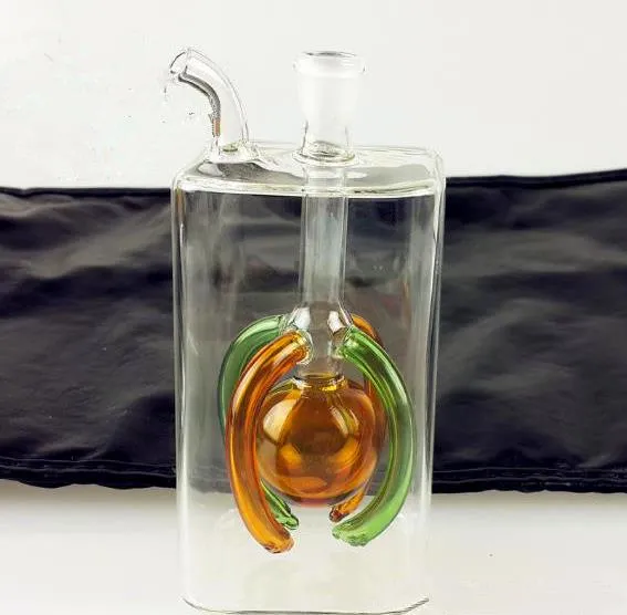 Square inside four claw hookah glass ball ,Wholesale Bongs Oil Burner Pipes Water Pipes Glass Pipe Oil Rigs Smoking 