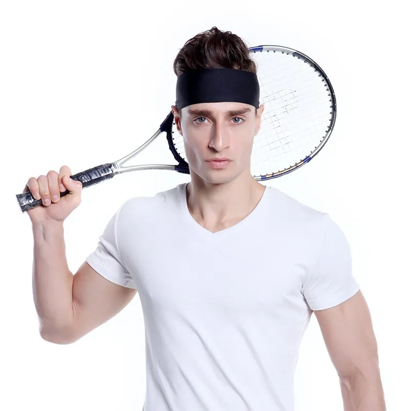 Huvud slipsar tennis huvudband svettband för kvinnor män pojkar tjejer barn prestanda elastisk fukt wicking