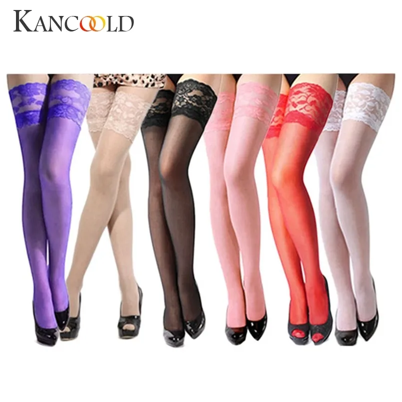 5 Colors Durable Cheap Sexy Women Hose Sheer Lace Top Thigh High Sexy Stockings Jan10 S926