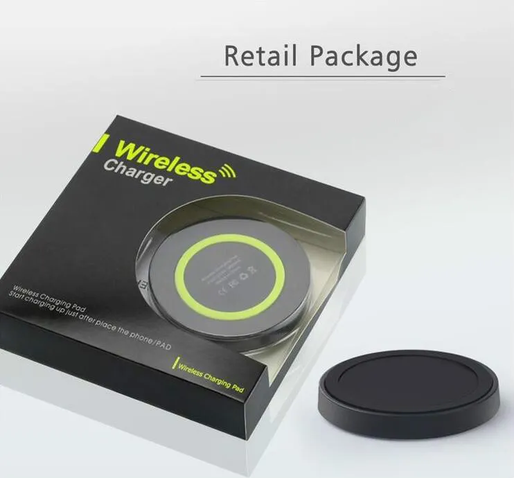 100 جودة جيدة Q5 Qi Wireless Charger مع جهاز الاستقبال اللاسلكي USB Port Cable مع حزمة البيع بالتجزئة لمزيج الهاتف الذكي Colo3745736