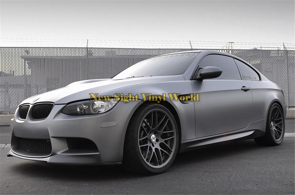 Gunmetal Grey Matte Vinyl Wrap Anthracite Air Bubble Gray Metallic Matt Film Vehicle Wrapping Size 1 52 30m Roll2507