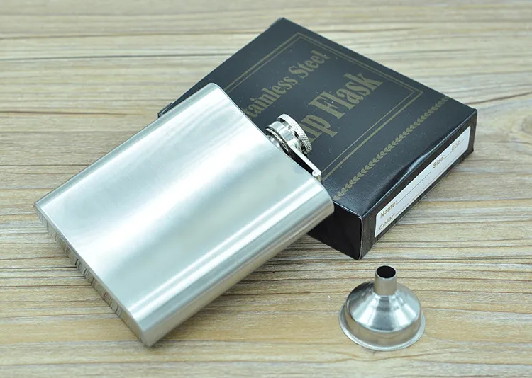 Mat siyah 6oz Likör Hip Flask Vidalı Cap,% 100 paslanmaz çelik, lazer kaynak, Kişiselleştirilmiş logo Ücretsiz