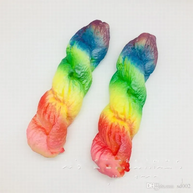 Vent Relieve Stress Squishies Rainbow Color Hemp Flowers Bread Squishy Jumbo Kawaii Squeeze Phone Charms Hot Sale 7 5ys BB