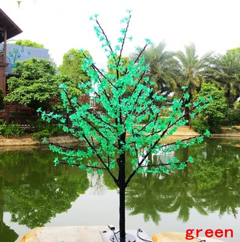 Lumière d'arbre de fleur de cerisier de LED de Noël ampoules LED 1.5m de hauteur 110/220V 7 couleurs pour l'option utilisation extérieure étanche à la pluie