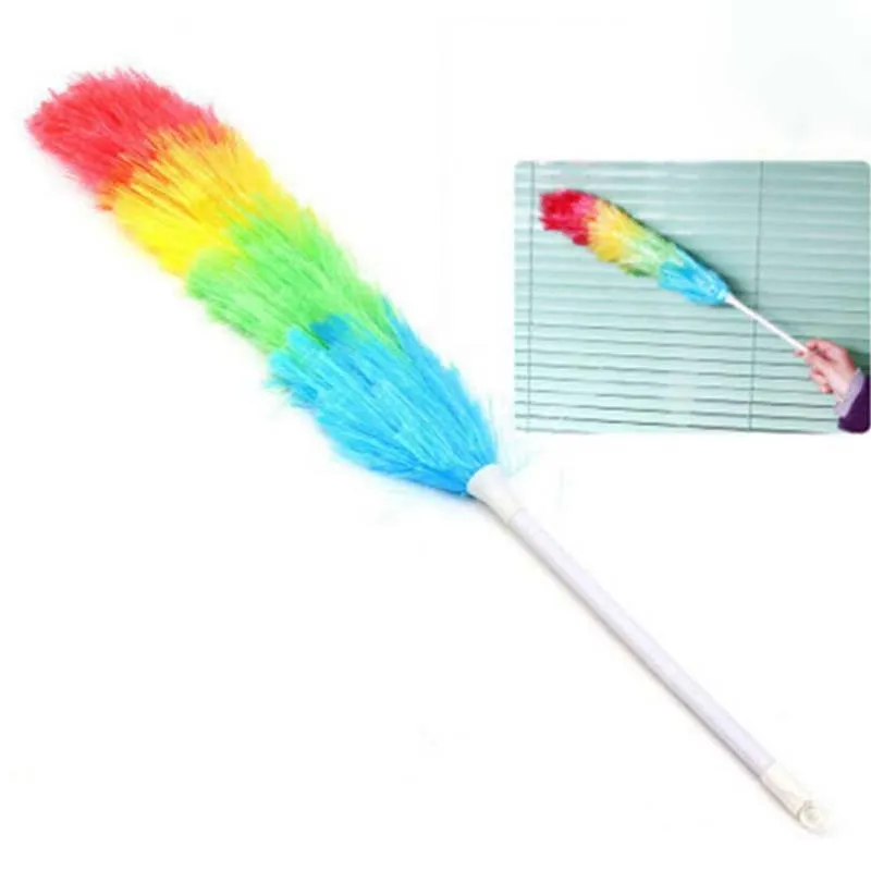 Microfiber Dust Multicolor Feather Duster Anti Static with Long Handle Feather Brush Car Cleaner Household Cleaning Tools