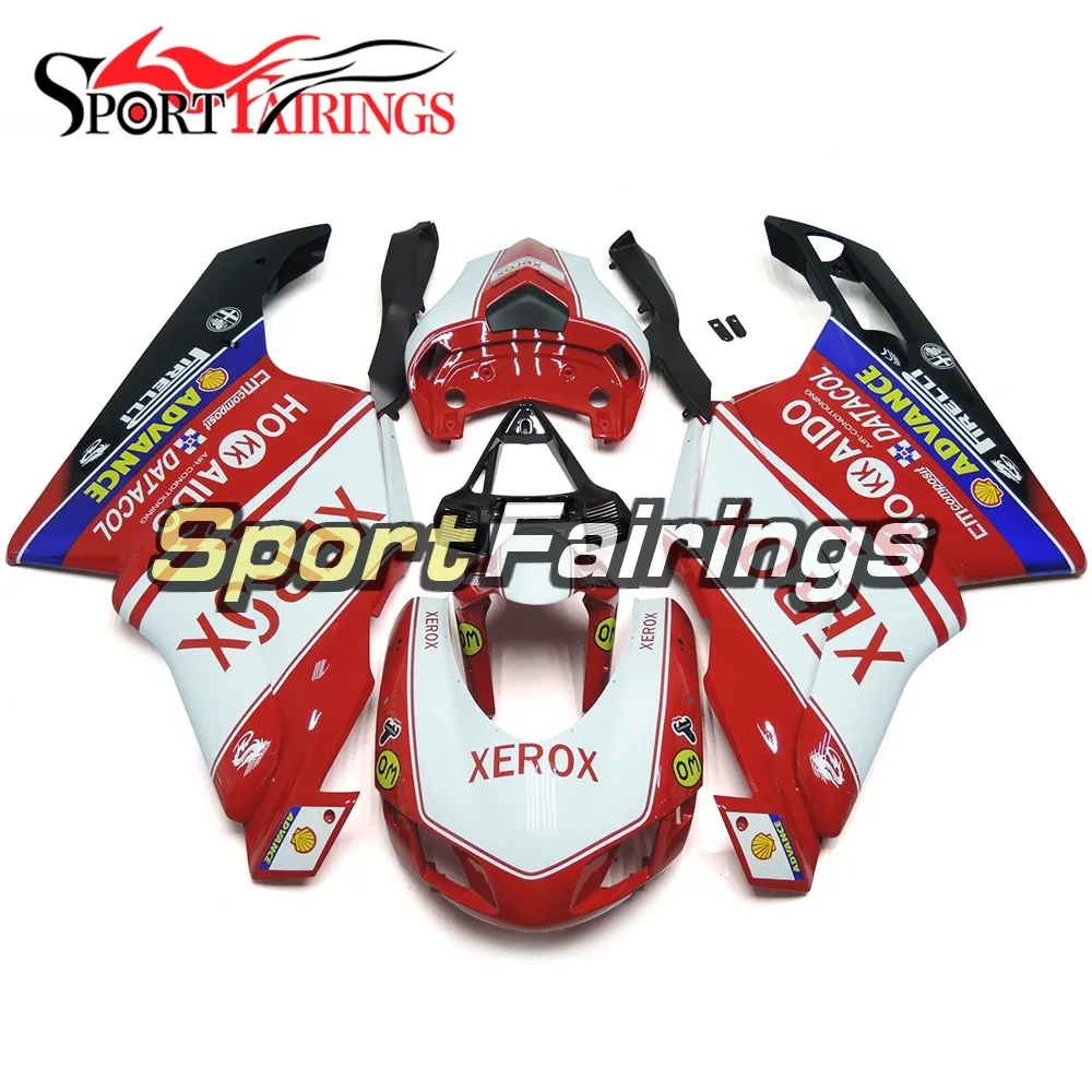 Ducati 999 749 Monoposto 2005 2006 Yarış Yarışları 05 06 Enjeksiyon Plastik ABS Fairings Fairing Kit Karoser Carenes Beyaz Kırmızı