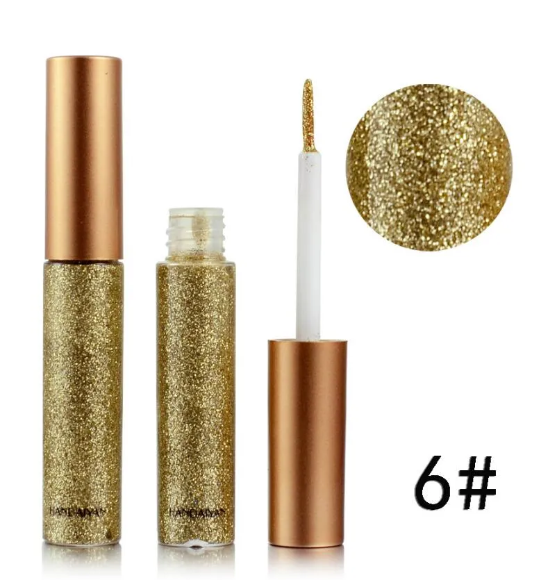 Handaiyan Glitter Flytande Eyeliner 10 Färger Metallisk Shine Eye Shadow Eye Liner Makeup