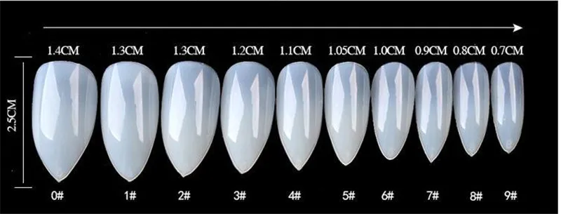 100 stks / set valse nagels acryl nagels wit beige helder nep nagels korte lange DIY kunstmatige nagel kunst tips met doos