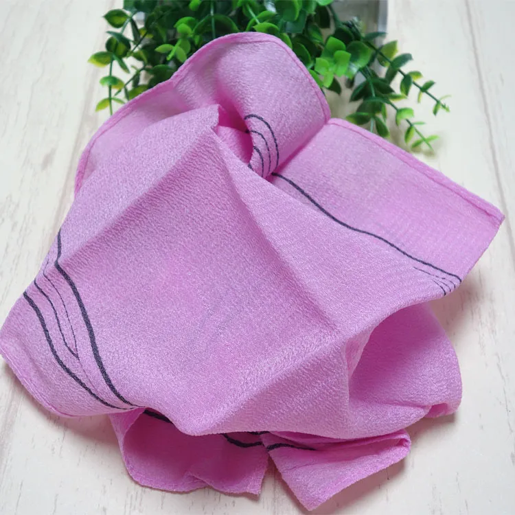 Korean Exfoliating Scrub Towel | Pink Magic Peeling Bath Body Towel For ...
