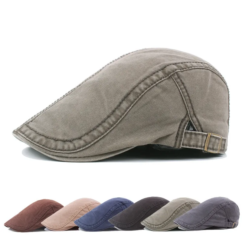 Berretto Gatsby In Cotone Per Uomo - Cappello Newsboy Ivy Con Regolazione - Taglia Unica 56-58 Cm - Marrone - 3