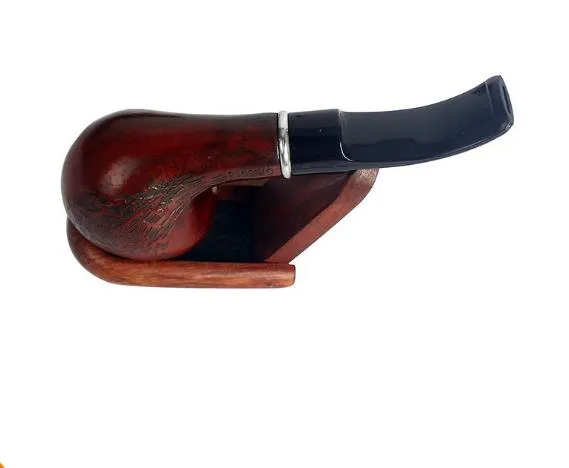 Resin Pipe Like Solid Wood Bent Red Wood Pipe