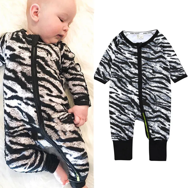 Ropa para niños Ropa de dormir para bebés Mamelucos para bebés Nueva moda Monos para bebés recién nacidos Dibujos animados de manga larga Ropa para bebés niños y niñas 100% algodón