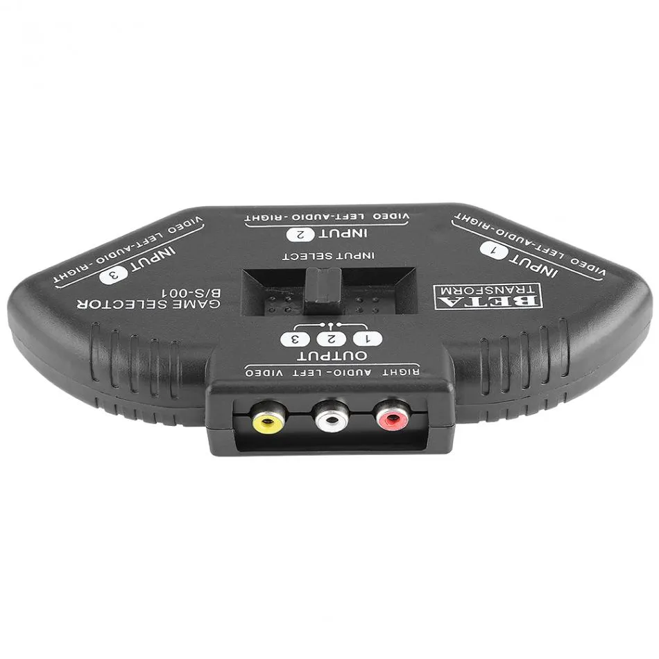 Livraison gratuite 3 en 1 sortie signal audio vidéo AV RCA commutateur sélecteur boîte convertisseur séparateur pour DVD VCD magnétoscope DV projecteurs