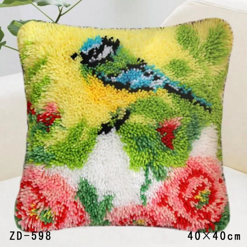 Handmade Pillowcase Creative Animals Style Cushion Cover Sofa Seat Car Decoration Needlework Handicrafts Carpet Embroidery Birds