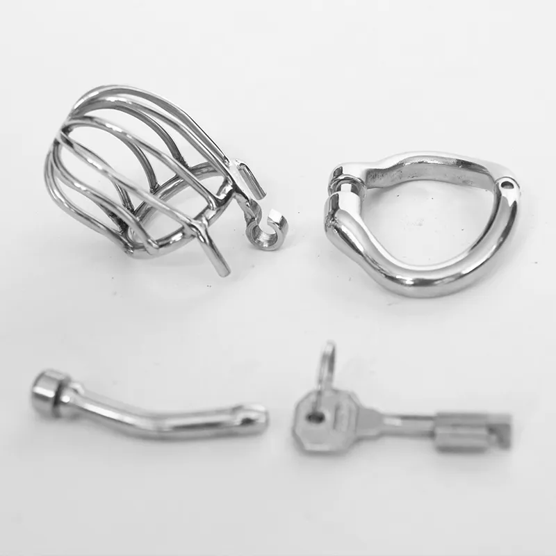 Stainless Steel Stealth Lock Male Chastity Device Cock Cage Fetish Virginity Penis Lock Cock Ring Chastity Belt Sex Toys