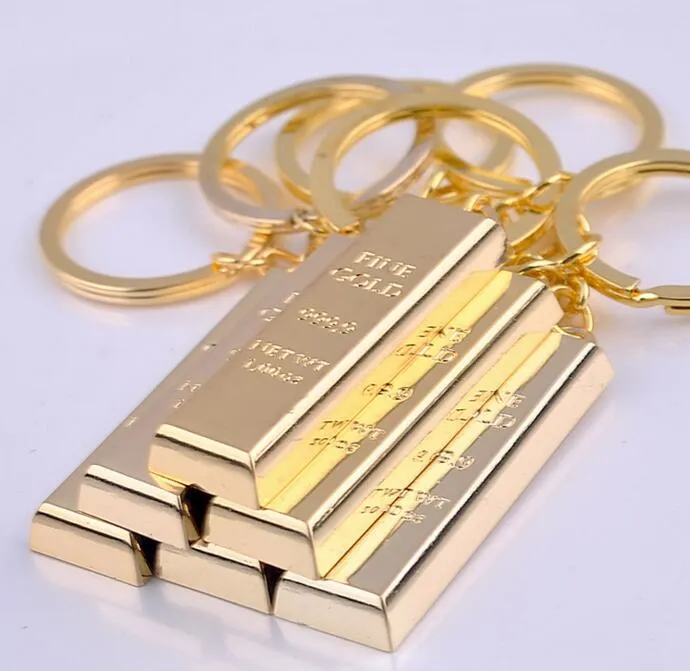 100st rena fina guld nyckelkedja gyllene nyckelringar nyckelringar kvinnor handväska charm hängande metall nyckelfinder man bil nyckelringar tillbehör