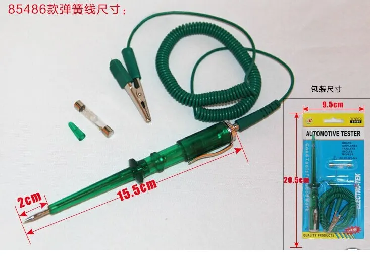 Penna per tester per circuito auto DC 6V 12V 24V Luce per test del calibro del veicolo