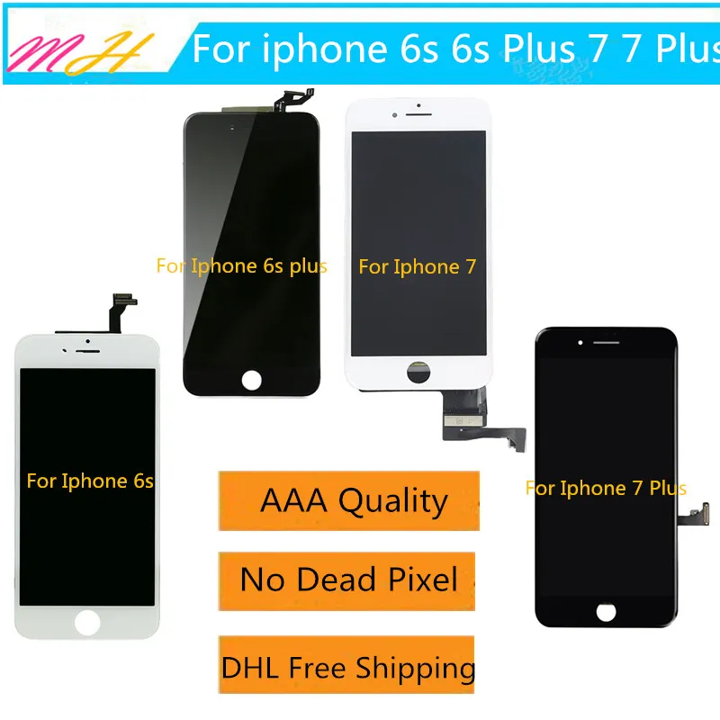 الجملة الدرجة A + + + عرض LCD 3D Touch Digitizer Frame Assembly Repair For iPhone 6S 6s Plus 7 Plus Free DHL shipping